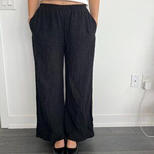 Abercrombie Black Linen Pants - Size Small